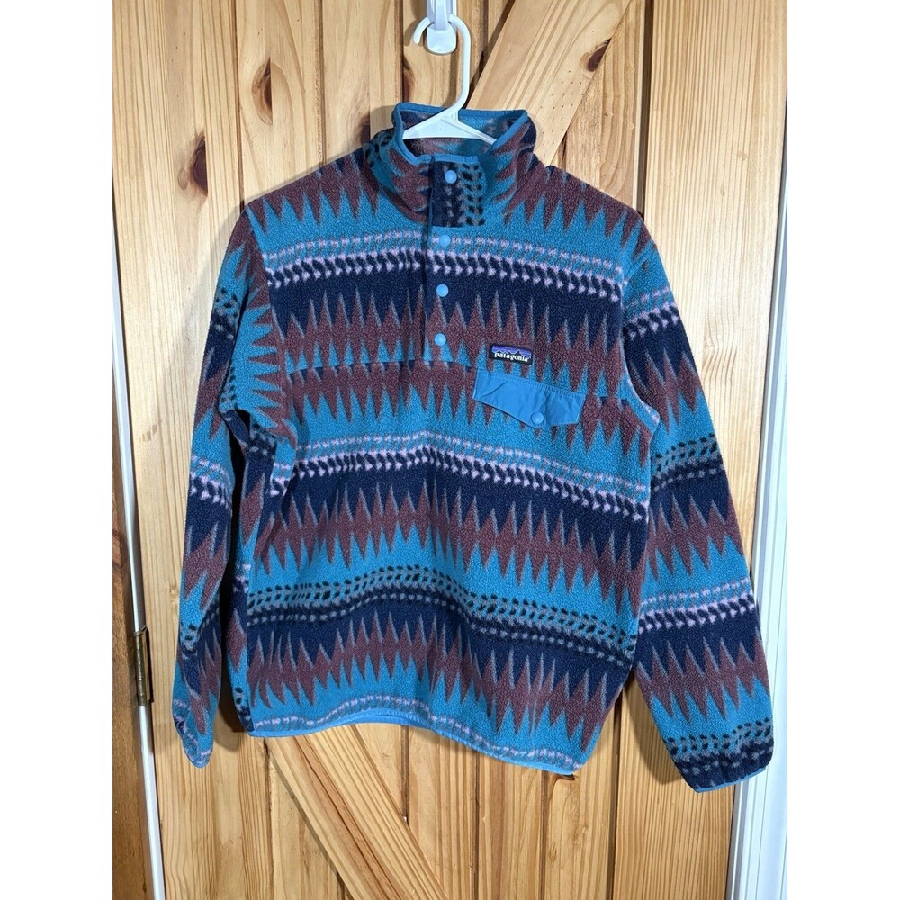 Patagonia Lightweight Synchilla Snap-T Pullover Fleece Elwha Blue Women’s Small